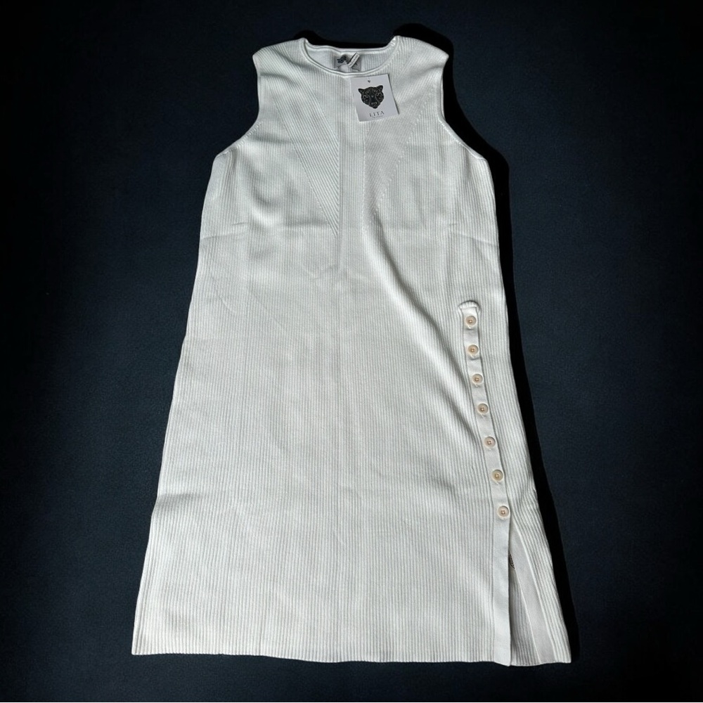 Anthropologie Lita by Ciara Ribbed Sleeveless Sweater Dress